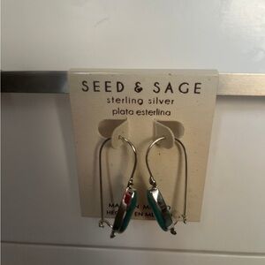 Seed & Sage Sterling Silver Genuine Turquoise Earrings